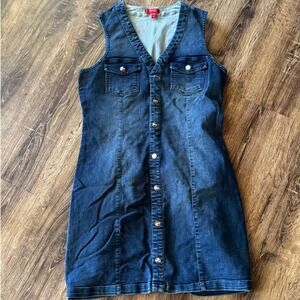 Guess Denim Blue Jean Button Down Dress Size Medium